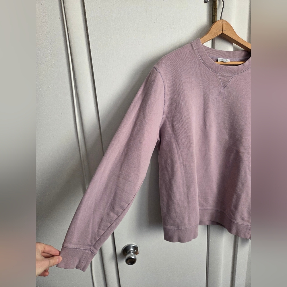 Sunspel Loopback Minimalist Cotton Sweatshirt Lil… - image 3